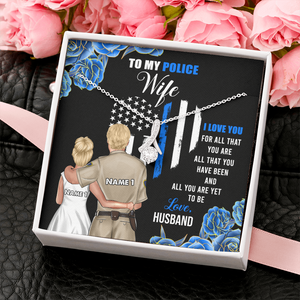Police Couple I Love You For All That You Are - Personalized Alluring Beauty Necklace - Gift for Him/Her - Couple Shoulder to Shoulder - Jewelry - GoDuckee