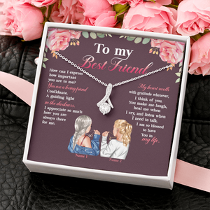 Friend You Make Me Laugh - Personalized Alluring Beauty Necklace - Gift for Bestie - Jewelry - GoDuckee