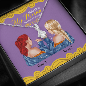 Friends You Will Always Be My Person - Personalized Alluring Beauty Necklace - Gift for Bestie - Jewelry - GoDuckee