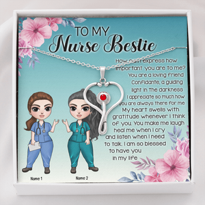 Nurse Friend Thanks For Being Who You Are - Personalized Stethoscope Necklace - Gift for Nurse Bestie - Jewelry - GoDuckee