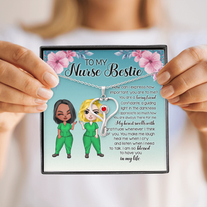 Nurse Bestie So Blessed To Have You In My Life - Personalized Stethoscope Necklace - Gift for Nurse Bestie - Jewelry - GoDuckee