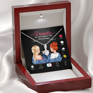 Friends Are Tied Together With Heartstrings - Personalized Alluring Beauty Necklace - Gift for Bestie - Jewelry - GoDuckee