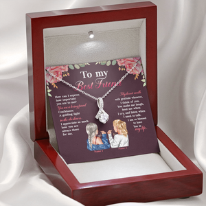 Friend You Make Me Laugh - Personalized Alluring Beauty Necklace - Gift for Bestie - Jewelry - GoDuckee