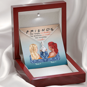 Friend Our Friendship Is Endless - Personalized Alluring Beauty Necklace - Gift for Bestie - Jewelry - GoDuckee