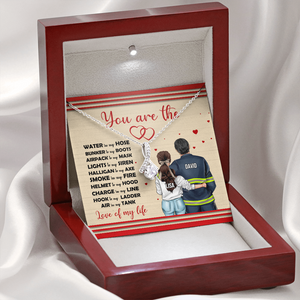 Firefighter Couple You Are The Love - Personalized Alluring Beauty Necklace - Jewelry - GoDuckee