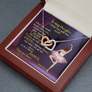 Ballet I Hope You Dance - Personalized Interlocking Hearts Necklace - Jewelry - GoDuckee