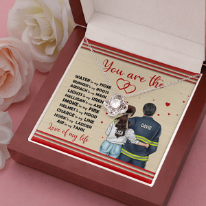 Firefighter Couple You Are The Love - Personalized Love Knot Necklace - Jewelry - GoDuckee