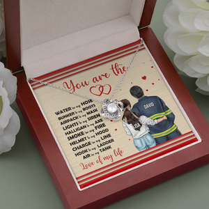 Firefighter Couple You Are The Love - Personalized Love Knot Necklace - Jewelry - GoDuckee