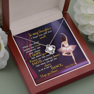 Ballet I Hope You Dance - Personalized Love Knot Necklace - Jewelry - GoDuckee