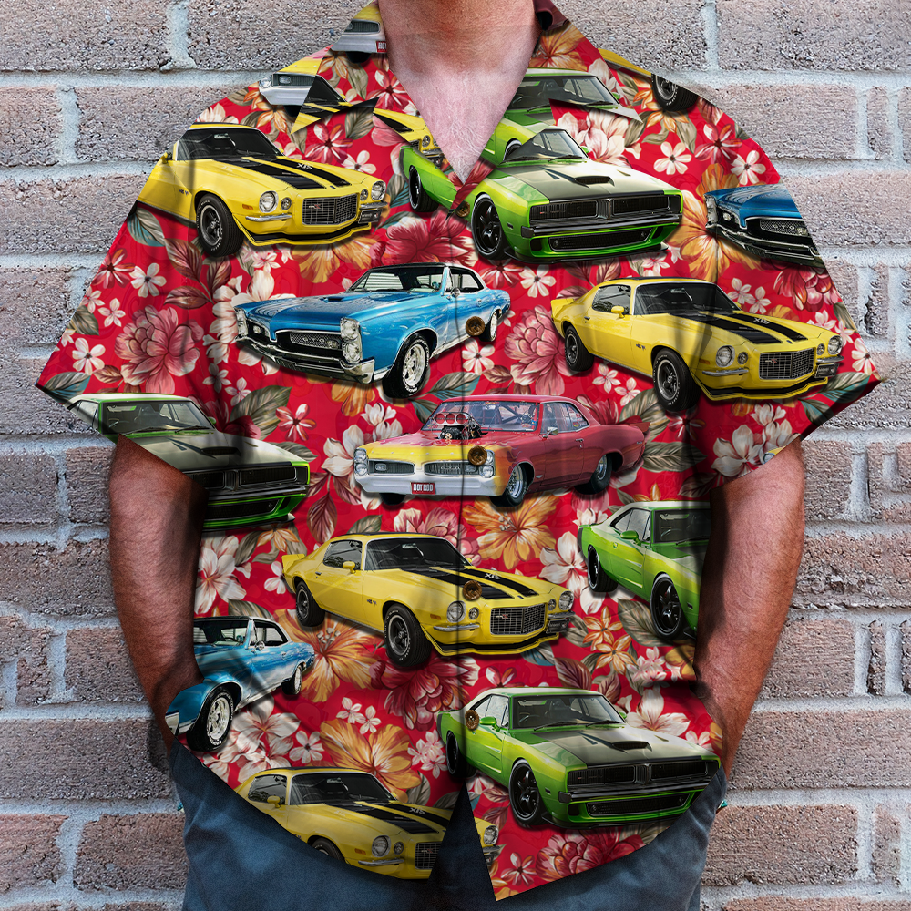 GoDuckee Hot Rod Magazine Hawaiian Shirt, Aloha Shirt