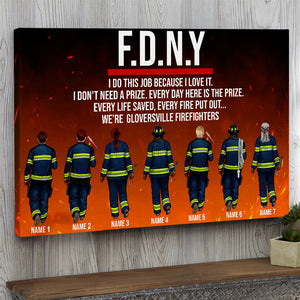 Personalized Firefighter Brother & Sister Poster - I Do This Job Because I Love It - Poster & Canvas - GoDuckee