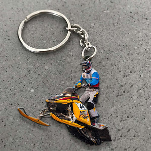 Snowmobile Personalized Flat Car Ornament - Ornament - GoDuckee