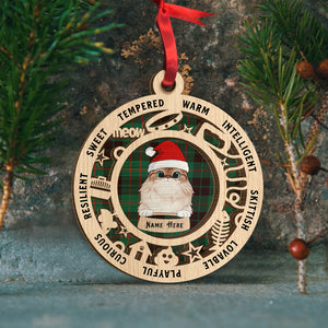 Tempered Warn Intelligent - Personalized Christmas Ornament - Gift for Cat Lovers - Ornament - GoDuckee