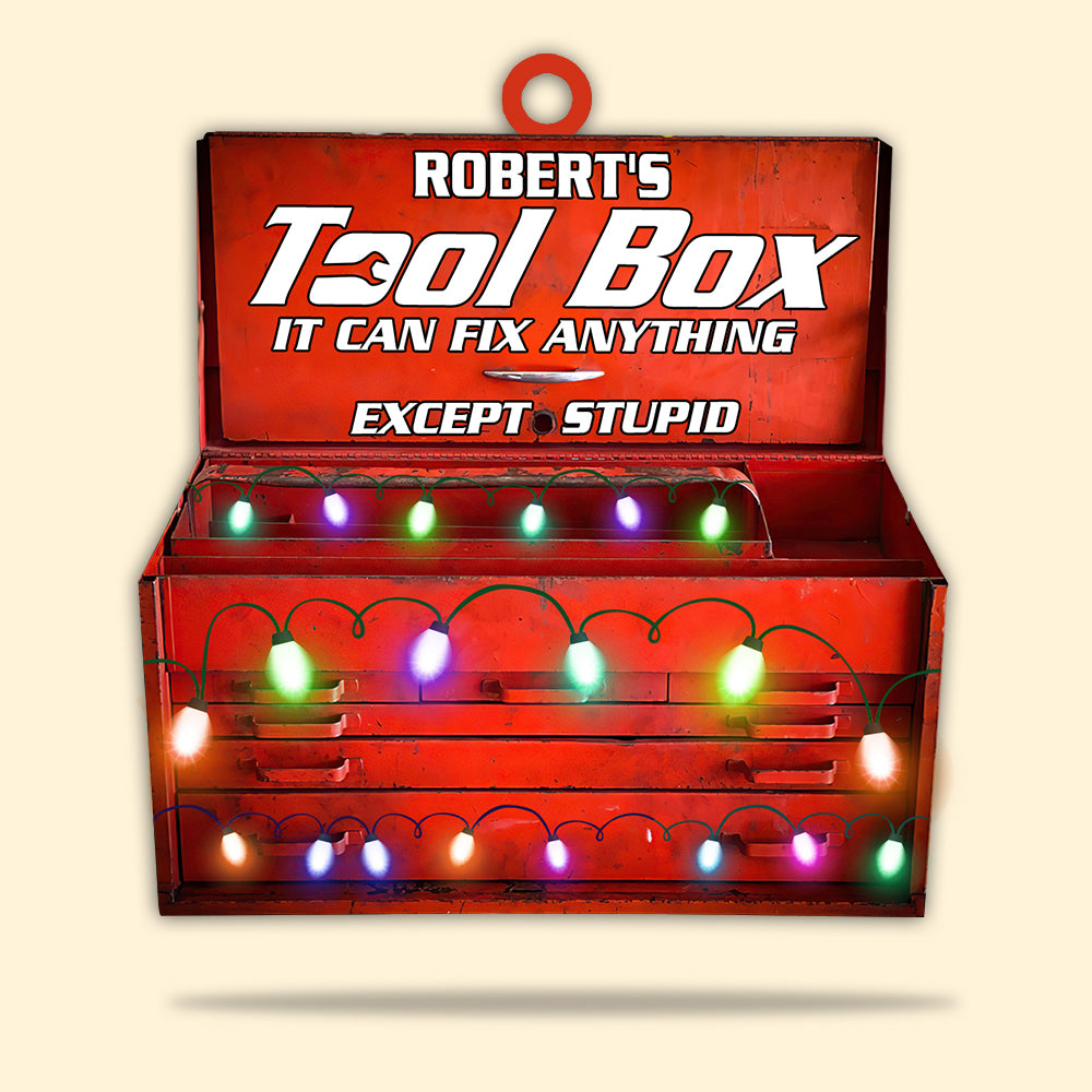 Auto Mechanic's Tool Box - Personalized Christmas Ornament - Ornament - GoDuckee