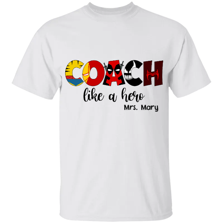 COACH Like A Hero, Christmas Teacher Personalized Shirt - Shirts - GoDuckee