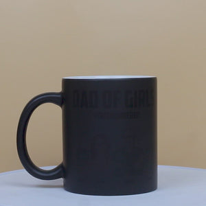 Dad Of Girls Outnumbered, Personalized Magic Mug, Father's Day Gifts for Dad