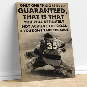 Personalized Ice Hockey Player Poster - If You Don’t Take The Shot - Poster & Canvas - GoDuckee