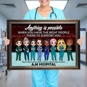 Personalized Nurse Bestie Poster - Anything Is Possible When You Have The Right People There To Support You Fol9-Vd1 - Poster & Canvas - GoDuckee