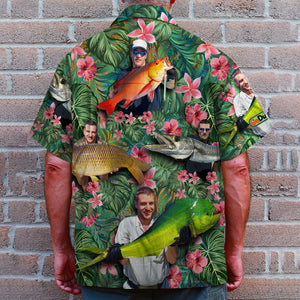 Custom Fishing Hawaiian Shirt, Gift For Fishing Lovers, Tropical Pattern F - Hawaiian Shirts - GoDuckee