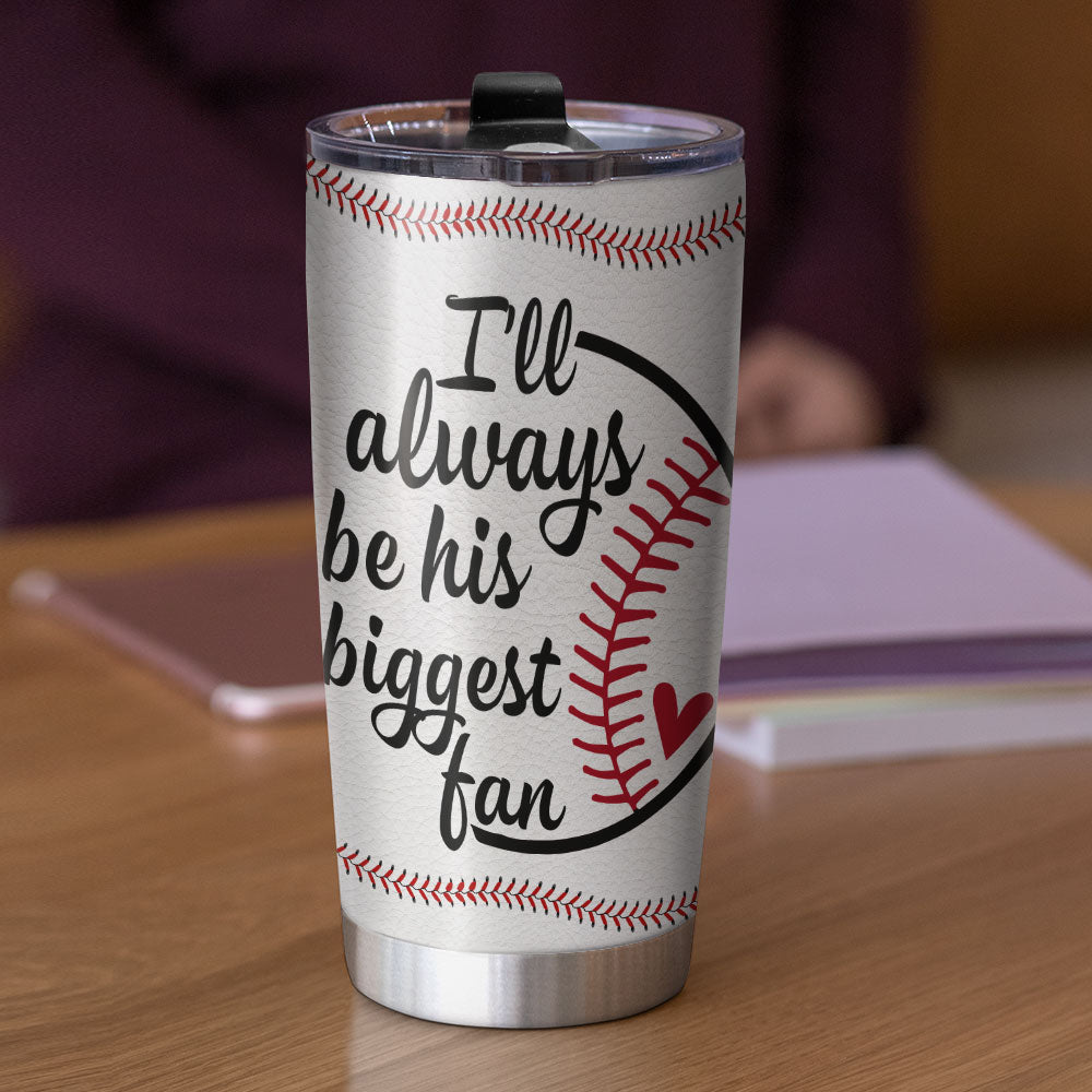 Personalized Baseball Couples Tumbler Cup - To Me You're Always A