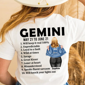 GEMINI- Zodiac Girl Personalized Shirt, Gift For Her - Shirts - GoDuckee
