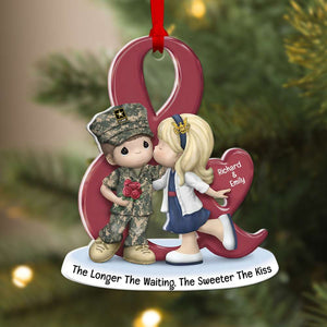 Military Couple Love Acrylic Custom Shape Ornament - Ornament - GoDuckee