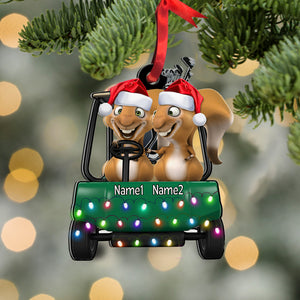 Golf Animals Couple Personalized Christmas Ornament- PW-CSO-3NAQG0511 - Ornament - GoDuckee