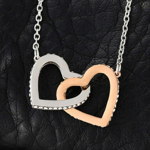 Friends Christmas Sisters Are Tied Together With Heartstrings Interlocking Hearts Necklace - Jewelry - GoDuckee