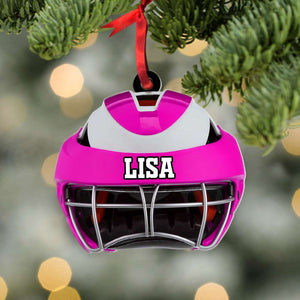 Lacrosse Helmet Personalized Christmas Ornament - Ornament - GoDuckee