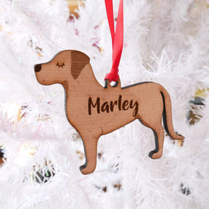 Labrador Personalized Christmas Dog Wood Ornament 01pjxx240822-32 - Ornament - GoDuckee