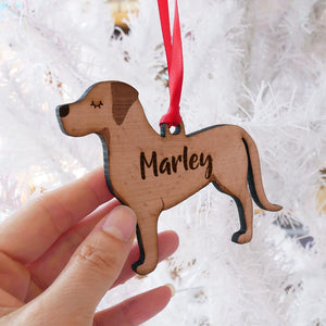 Labrador Personalized Christmas Dog Wood Ornament 01pjxx240822-32 - Ornament - GoDuckee