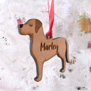 Labrador Personalized Christmas Dog Wood Ornament 01pjxx240822-32 - Ornament - GoDuckee