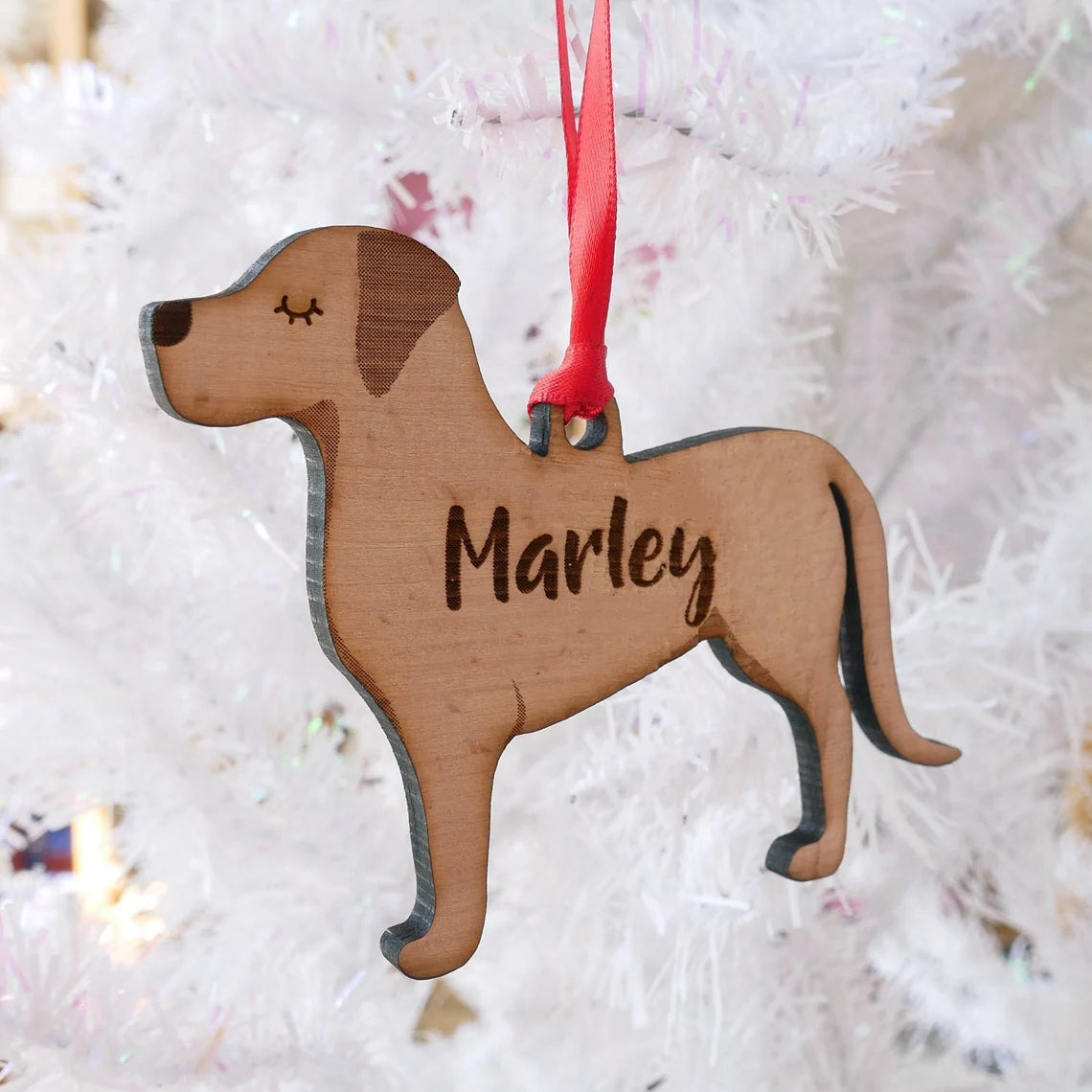 Labrador Personalized Christmas Dog Wood Ornament 01pjxx240822-32 - Ornament - GoDuckee