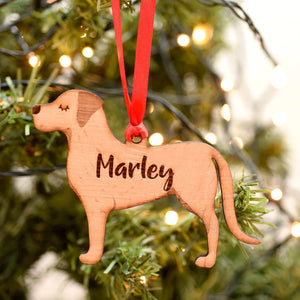 Labrador Personalized Christmas Dog Wood Ornament 01pjxx240822-32 - Ornament - GoDuckee