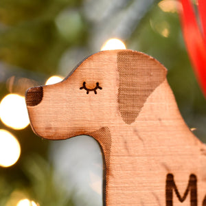 Labrador Personalized Christmas Dog Wood Ornament 01pjxx240822-32 - Ornament - GoDuckee