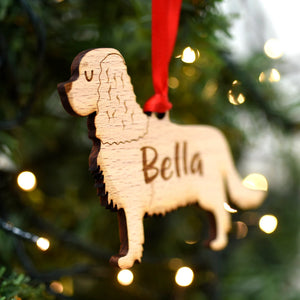 Cavalier King Charles Personalized Christmas Dog Wood Ornament 01pjxx240822-13 - Ornament - GoDuckee