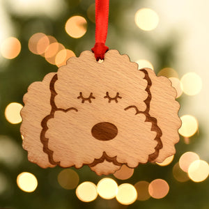 Cockapoo Personalized Christmas Dog Wood Ornament 01pjxx240822-17 - Ornament - GoDuckee