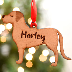 Labrador Personalized Christmas Dog Wood Ornament 01pjxx240822-32 - Ornament - GoDuckee