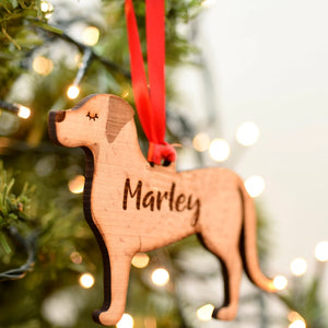 Labrador Personalized Christmas Dog Wood Ornament 01pjxx240822-32 - Ornament - GoDuckee