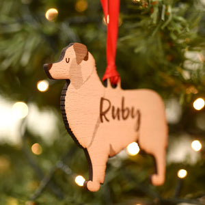 Australian Shepherd Personalized Christmas Wood Ornament, Gift For Dog Lovers 01pjxx240822-04 - Ornament - GoDuckee