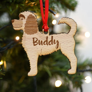 Labradoodle Personalized Christmas Dog Wood Ornament 01pjxx240822-31 - Ornament - GoDuckee