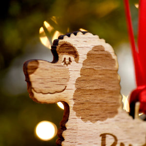 Labradoodle Personalized Christmas Dog Wood Ornament 01pjxx240822-31 - Ornament - GoDuckee