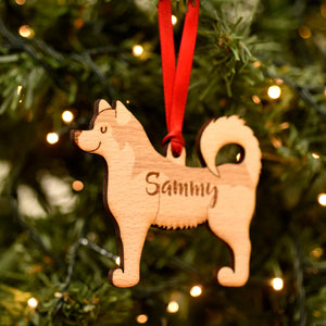 Alaskan Malamute Personalized Christmas Wood Ornament, Gift For Dog Lovers 01pjxx240822-02 - Ornament - GoDuckee