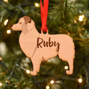 Australian Shepherd Personalized Christmas Wood Ornament, Gift For Dog Lovers 01pjxx240822-04 - Ornament - GoDuckee