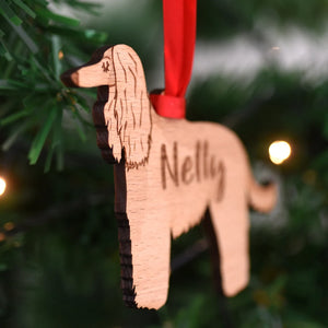 Afghan Hound Personalized Christmas Wood Ornament, Gift For Dog Lovers 01pjxx240822-01 - Ornament - GoDuckee