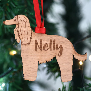 Afghan Hound Personalized Christmas Wood Ornament, Gift For Dog Lovers 01pjxx240822-01 - Ornament - GoDuckee