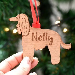 Afghan Hound Personalized Christmas Wood Ornament, Gift For Dog Lovers 01pjxx240822-01 - Ornament - GoDuckee