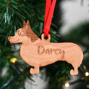 Corgi Personalized Christmas Dog Wood Ornament 01pjxx240822-19 - Ornament - GoDuckee