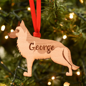 German Shepherd Personalized Christmas Dog Wood Ornament 01pjxx240822-25 - Ornament - GoDuckee