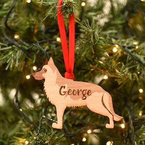 German Shepherd Personalized Christmas Dog Wood Ornament 01pjxx240822-25 - Ornament - GoDuckee